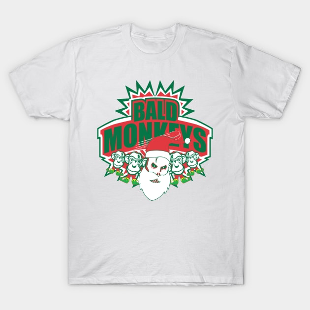 Bald Monkeys Christmas T-Shirt by TBM Christopher